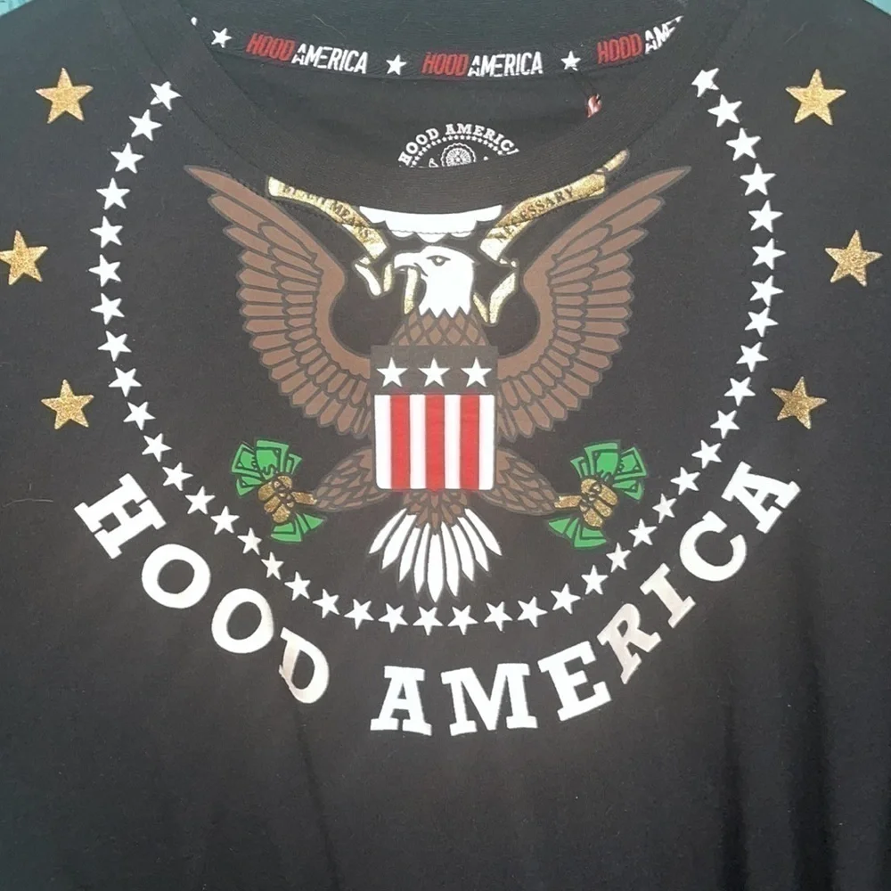 BOGO 🌸🌼 HOOD America NWT Home of the Brave Eagle Shirt